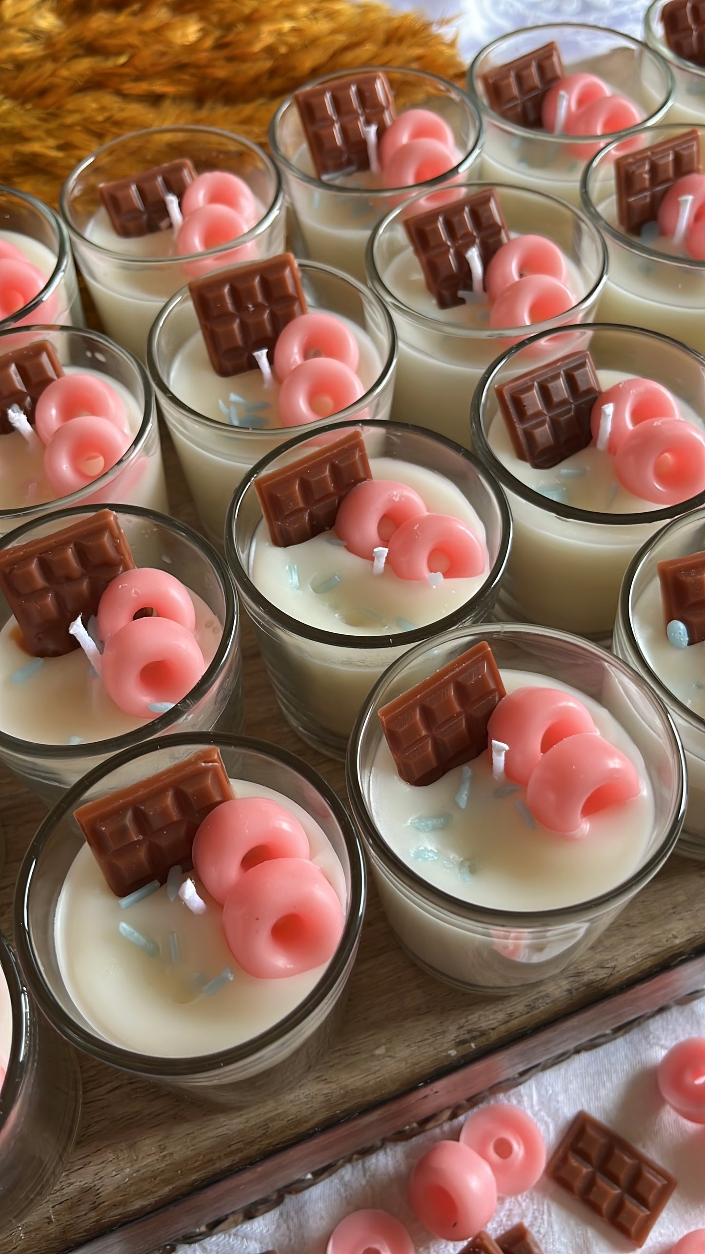 Mini Donut Shot Glass Candle