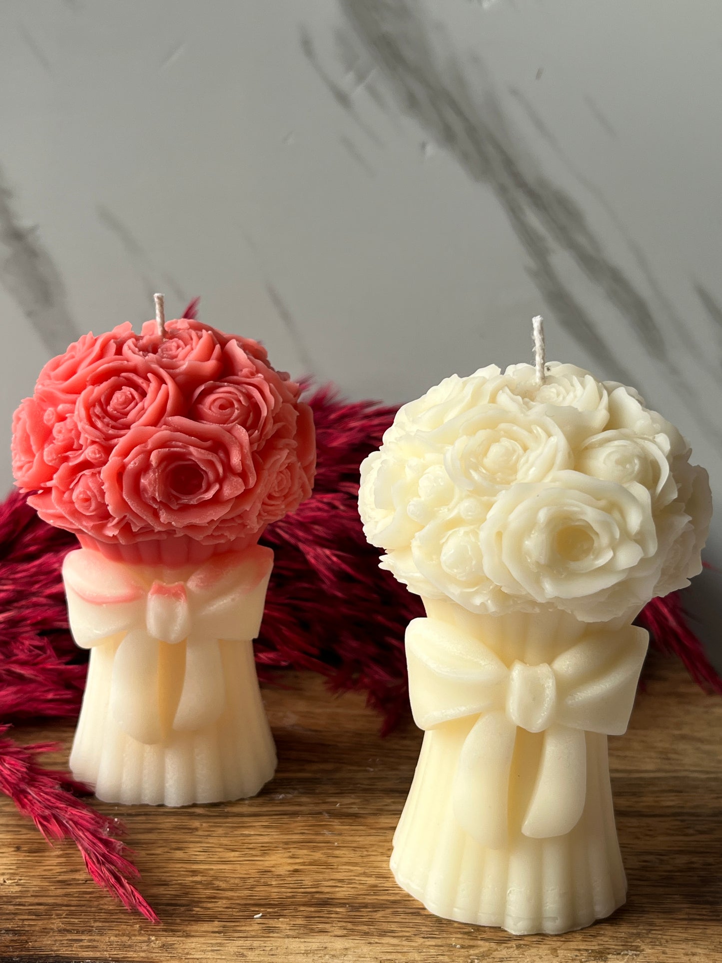 Valentine’s Day Flower bouquet candle