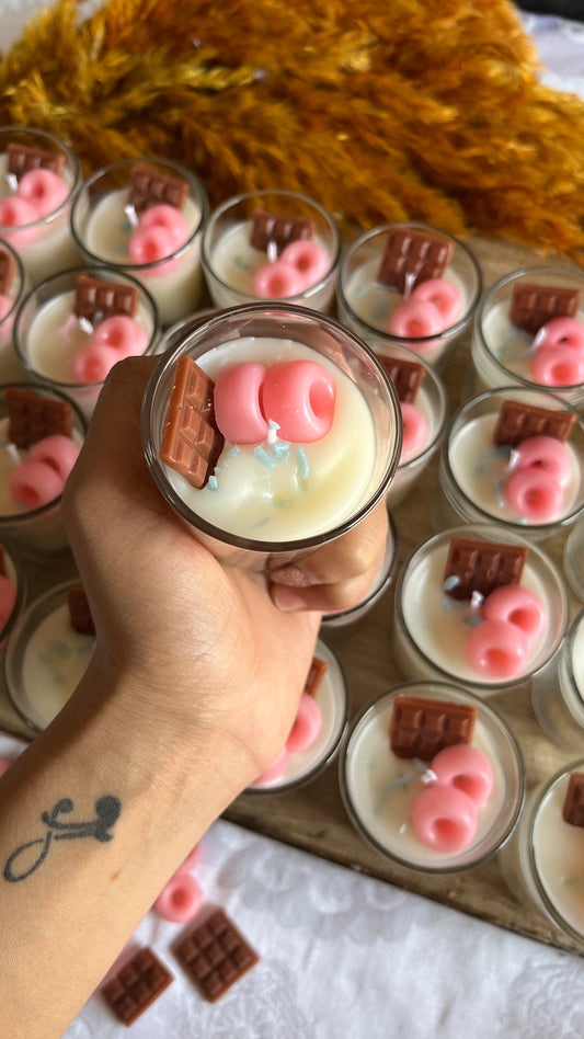 Mini Donut Shot Glass Candle