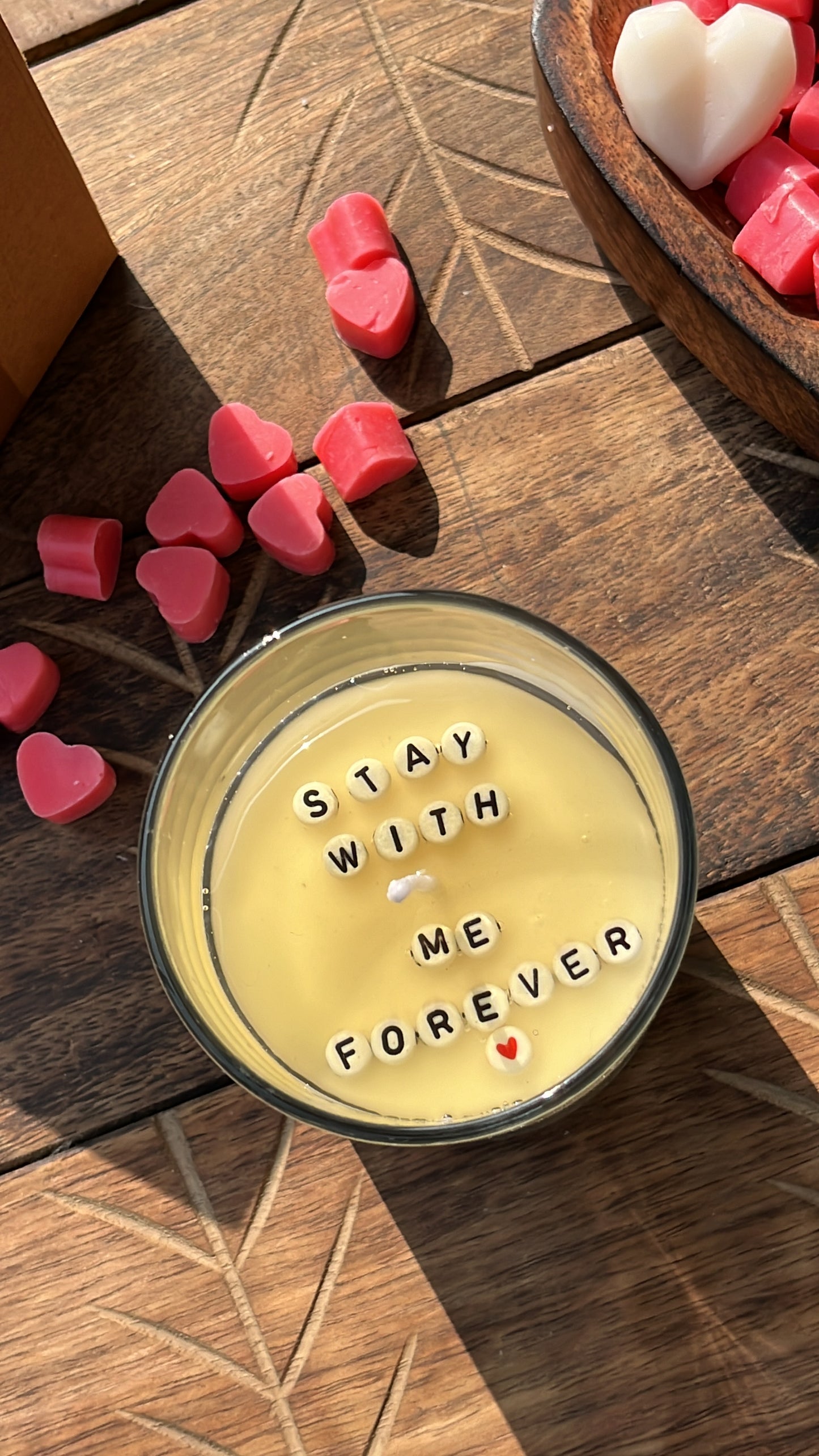 Valentine’s Day Hidden message candle Jar