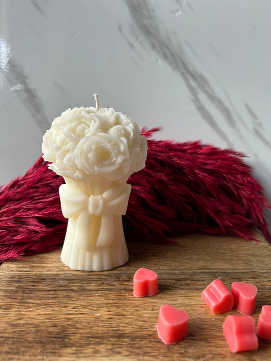 Valentine’s Day Flower bouquet candle