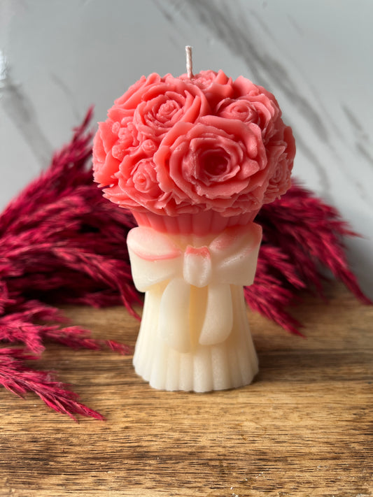 Valentine’s Day Flower Bouquet Candle