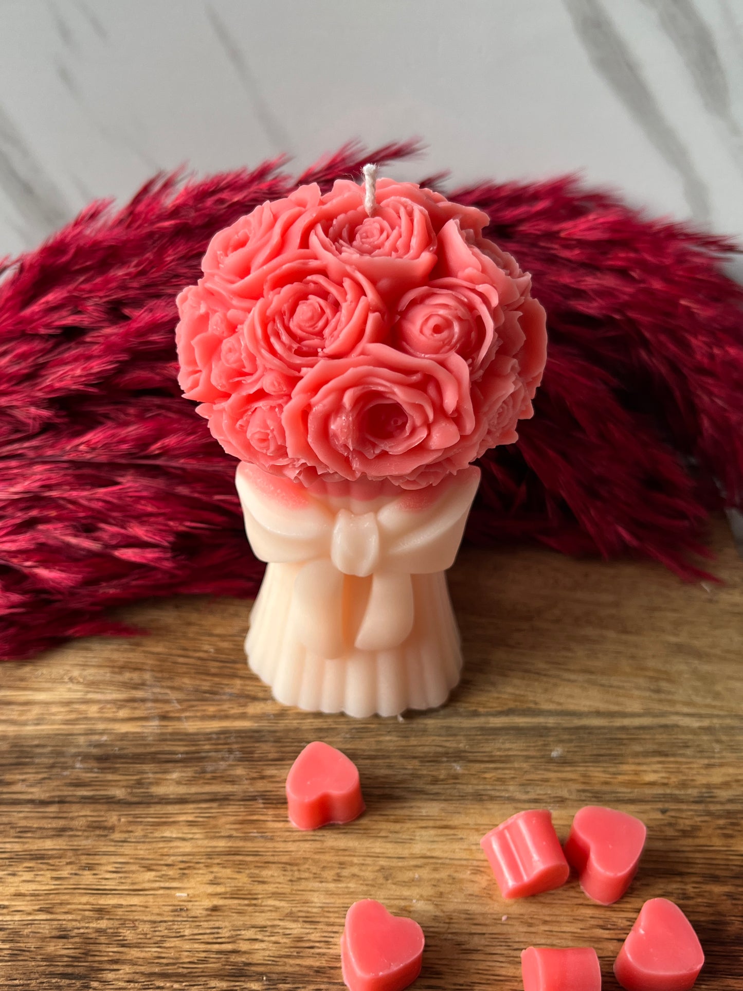 Valentine’s Day Flower Bouquet Candle