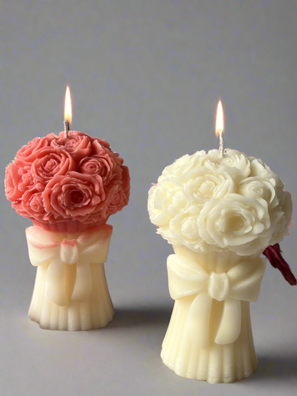 Valentine’s Day Flower bouquet candle