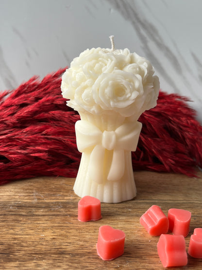 Valentine’s Day Flower bouquet candle