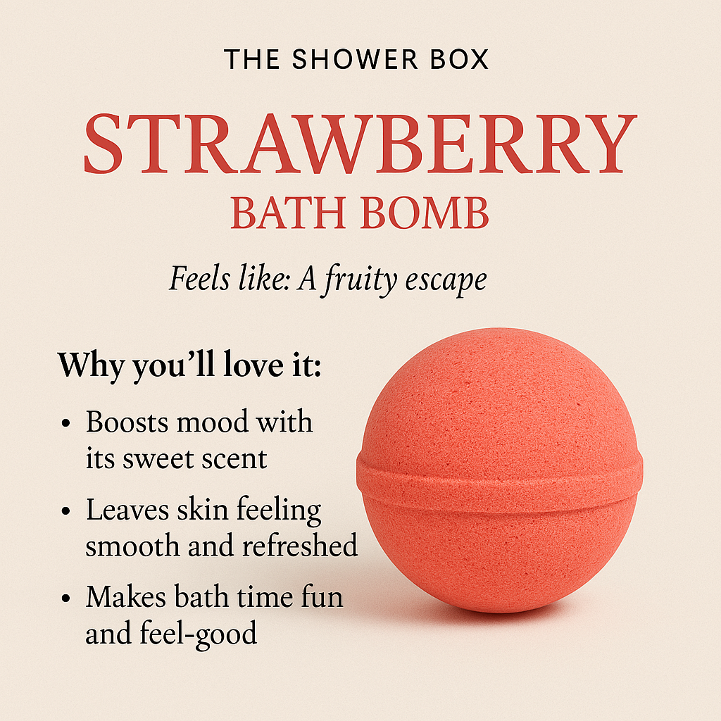 Strawberry bath bomb