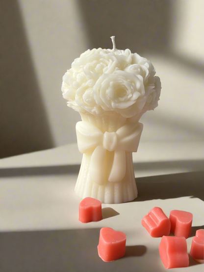 Valentine’s Day Flower bouquet candle